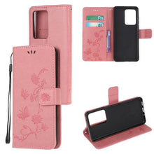 Carregar imagem no visualizador da galeria, Imprint Butterfly Flower Leather Mobile Phone Case for Samsung S21 Series - Libiyi