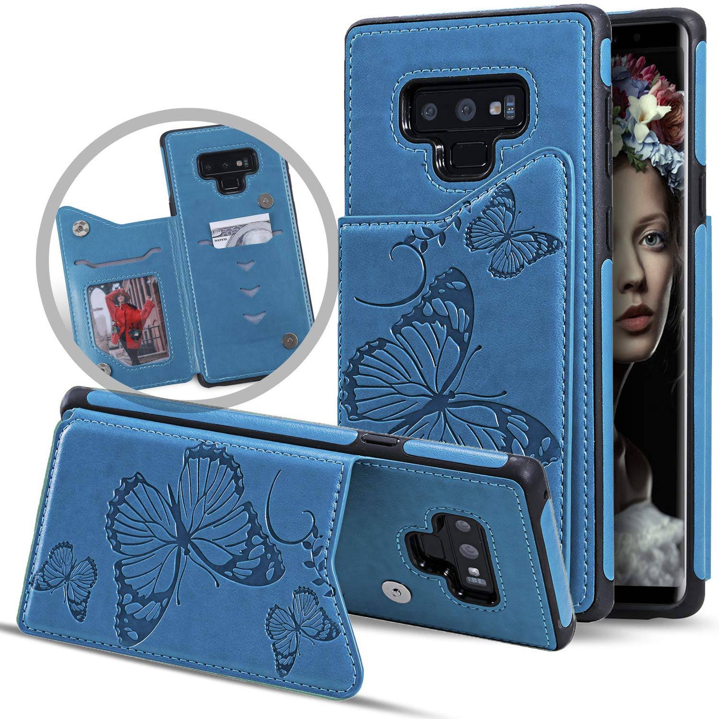 New Luxury Embossing Wallet Cover For SAMSUNG Note 9-Fast Delivery - Libiyi
