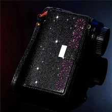 Carregar imagem no visualizador da galeria, Glitter Sparkly Girly Bling Leather Flip Cover For Samsung S Series - Libiyi