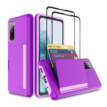 Laden Sie das Bild in den Galerie-Viewer, Armor Protective Card Holder Case for Samsung S20 With 2-Pack Screen Protectors - Libiyi
