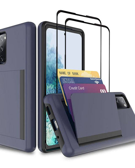 Armor Protective Card Holder Case for Samsung S20 With 2-Pack Screen Protectors - Libiyi