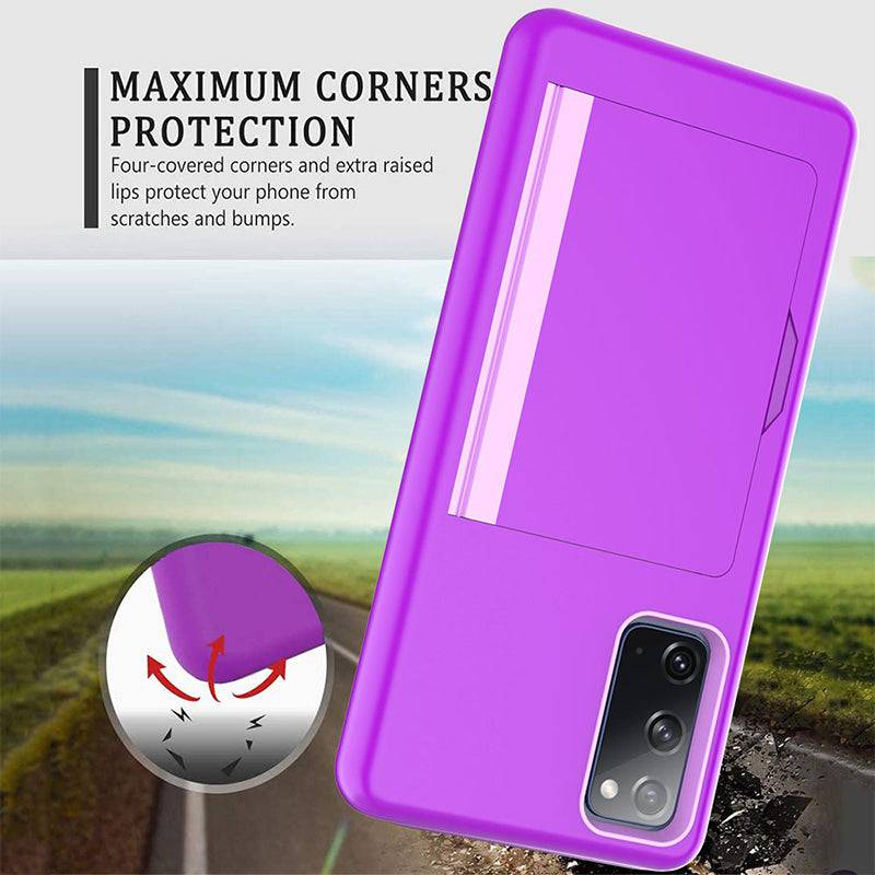 Armor Protective Card Holder Case for Samsung S20 With 2-Pack Screen Protectors - Libiyi