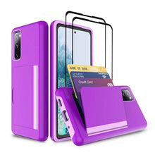 Load image into Gallery viewer, Armor Protective Card Holder Case for Samsung S20 FE With 2-Pack Screen Protectors - Libiyi