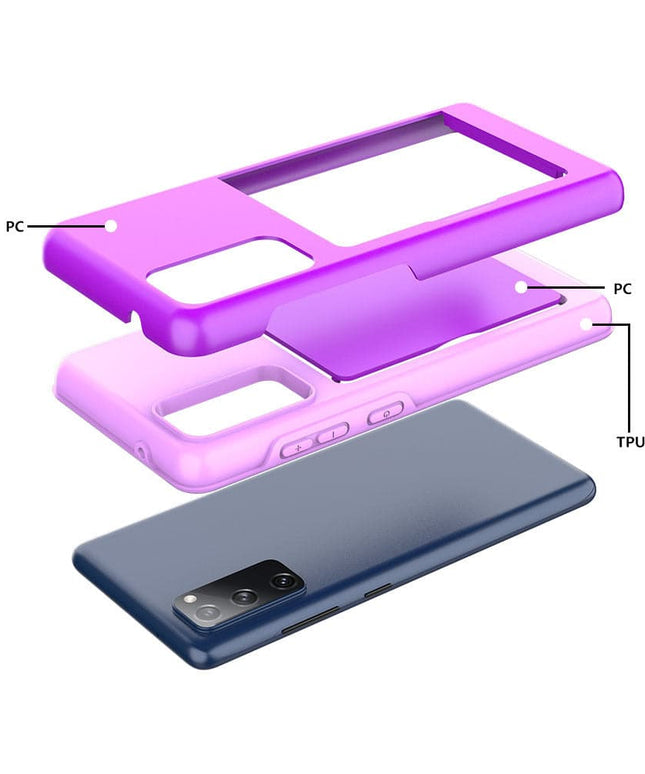 Armor Protective Card Holder Case for Samsung S20 FE With 2-Pack Screen Protectors - Libiyi