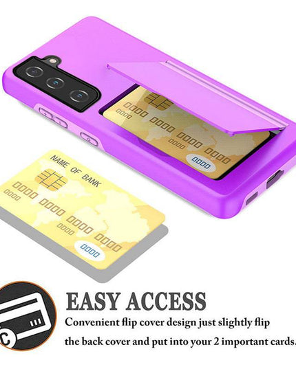 Armor Protective Card Holder Case for Samsung S21(5G) With 2-Pack Screen Protectors - Libiyi