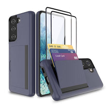 Load image into Gallery viewer, Armor Protective Card Holder Case for Samsung S21(5G) With 2-Pack Screen Protectors - Libiyi