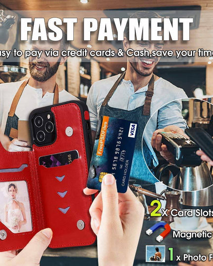 New Luxury Embossing Wallet Cover For iPhone 12 Mini-Fast Delivery - Libiyi