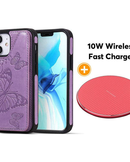 New Luxury Embossing Wallet Cover For iPhone 12 Mini-Fast Delivery - Libiyi