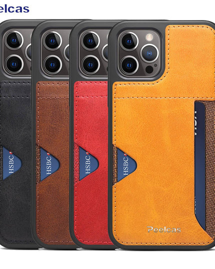Ultra-thin leather card slot iPhone case - Libiyi