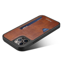 Cargar imagen en el visor de la galería, Ultra-thin leather card slot iPhone case - Libiyi