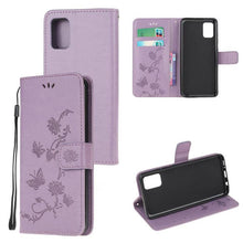 Carregar imagem no visualizador da galeria, Imprint Butterfly Flower Leather Mobile Phone Case for Samsung - Libiyi