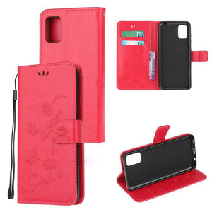 Imprint Butterfly Flower Leather Mobile Phone Case for Samsung - Libiyi