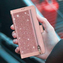 Carregar imagem no visualizador da galeria, Bling Wallet Case with Wrist Strap for Samsung A12 - Libiyi