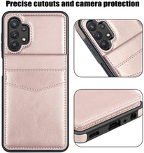 Carregar imagem no visualizador da galeria, Dual Layer Lightweight Leather Wallet Case for Samsung Galaxy A32(5G) - Libiyi