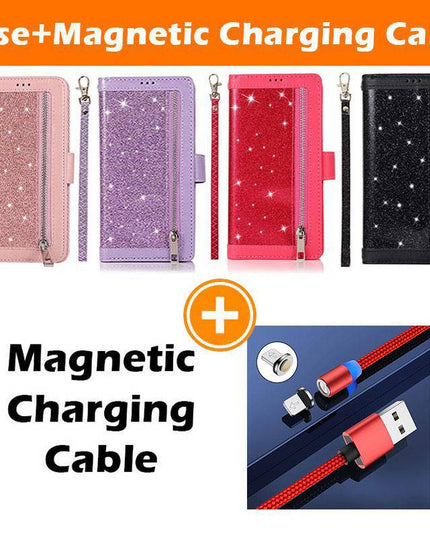 Bling Wallet Case with Wrist Strap for Samsung A42(5G) - Libiyi