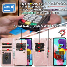 Carregar imagem no visualizador da galeria, Detachable Flip Folio Zipper Purse Phone Case For Samsung A Series - Libiyi