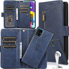 Carregar imagem no visualizador da galeria, Detachable Flip Folio Zipper Purse Phone Case For Samsung A Series - Libiyi