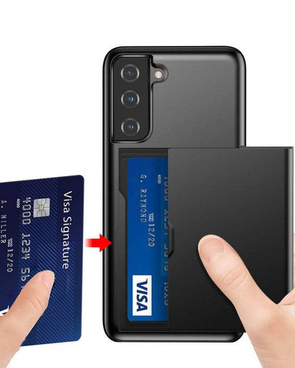 Rigide Flashy Porte-cartes Case For Samsung Galaxy S21(5G) - Libiyi
