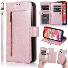 Load image into Gallery viewer, Detachable Flip Folio Zipper Purse Phone Case for iPhone 11 Series - Libiyi