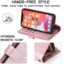 Cargar imagen en el visor de la galería, Detachable Flip Folio Zipper Purse Phone Case for iPhone 11 Series - Libiyi