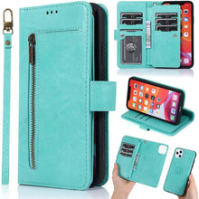 Load image into Gallery viewer, Detachable Flip Folio Zipper Purse Phone Case for iPhone 11 Series - Libiyi