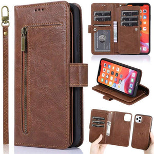 Detachable Flip Folio Zipper Purse Phone Case for iPhone 11 Series - Libiyi