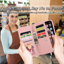 Carregar imagem no visualizador da galeria, Bling Wallet Case with Wrist Strap for iPhone - Libiyi