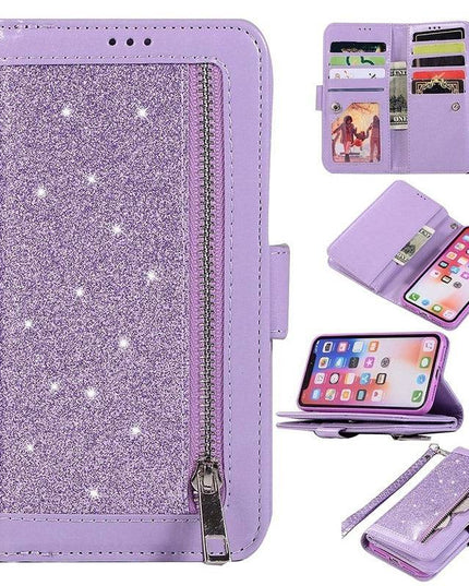 Bling Wallet Case with Wrist Strap for iPhone - Libiyi
