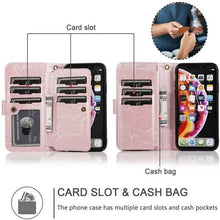 Carregar imagem no visualizador da galeria, Detachable Flip Folio Zipper Purse Phone Case for iPhone 12 Series - Libiyi