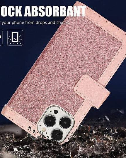 Bling Wallet Case with Wrist Strap for iPhone 13 Series - Libiyi