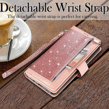 Cargar imagen en el visor de la galería, Bling Wallet Case with Wrist Strap for iPhone 13 Series - Libiyi