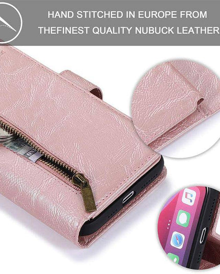 Detachable Flip Folio Zipper Purse Phone Case for iPhone 13 Series - Libiyi