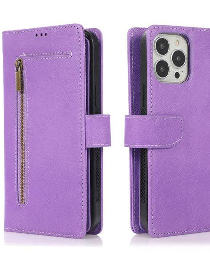 Detachable Flip Folio Zipper Purse Phone Case for iPhone - Libiyi