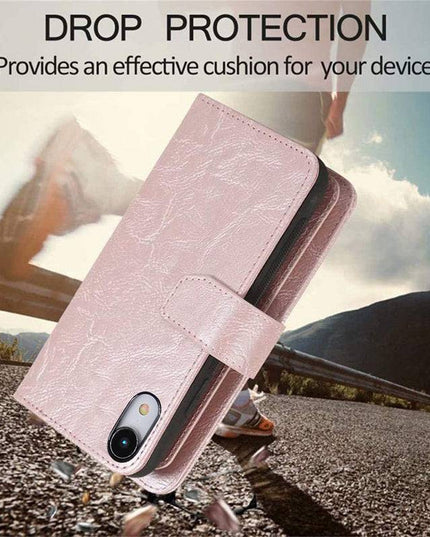 Detachable Flip Folio Zipper Purse Phone Case for iPhone XR - Libiyi