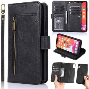 Detachable Flip Folio Zipper Purse Phone Case for iPhone XR - Libiyi
