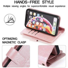 Cargar imagen en el visor de la galería, Detachable Flip Folio Zipper Purse Phone Case for iPhone Xs Max - Libiyi