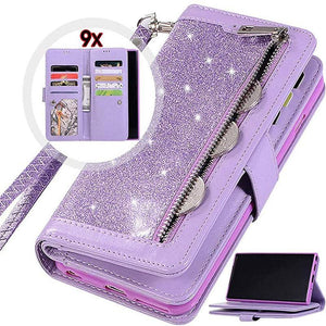 Bling Wallet Case with Wrist Strap for Samsung Note 20 Series - Libiyi