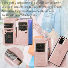 Load image into Gallery viewer, Detachable Flip Folio Zipper Purse Phone Case for Samsung Note 20 Series - Libiyi