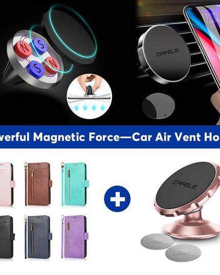 Detachable Flip Folio Zipper Purse Phone Case for Samsung Note 20 Series - Libiyi