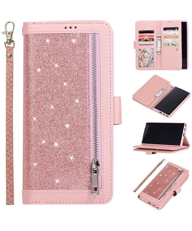 Samsung Note 20 Series Bling Wallet Case with Wrist Strap - Libiyi