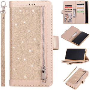 Samsung Note 20 Series Bling Wallet Case with Wrist Strap - Libiyi