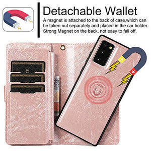 Detachable Flip Folio Zipper Purse Phone Case for Samsung Note Series - Libiyi