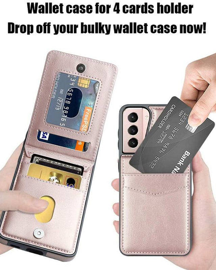 Dual Layer Lightweight Leather Wallet Case for Samsung Galaxy S21 - Libiyi