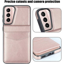 Cargar imagen en el visor de la galería, Dual Layer Lightweight Leather Wallet Case for Samsung Galaxy S21 - Libiyi