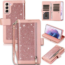 Load image into Gallery viewer, Bling Wallet Leather Case for Samsung S21 - Keilini