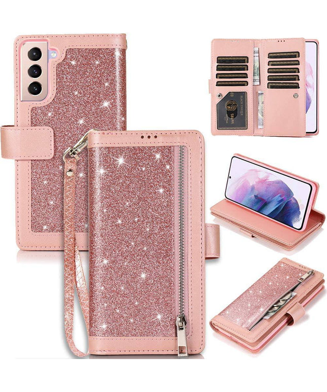 Bling Wallet Leather Case for Samsung S21 - Libiyi