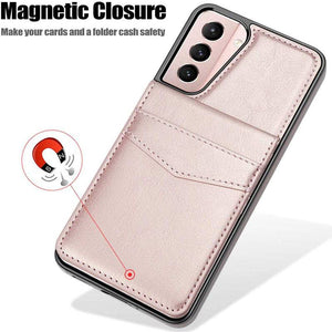 Dual Layer Lightweight Leather Wallet Case for Samsung Galaxy S21 Plus - Libiyi