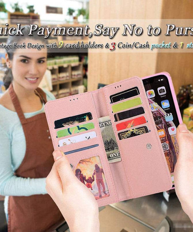 Bling Wallet Case with Wrist Strap for Samsung - Libiyi