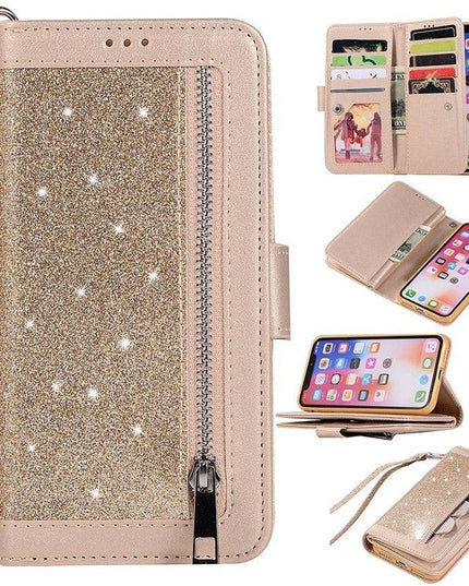 Bling Wallet Case with Wrist Strap for Samsung - Libiyi