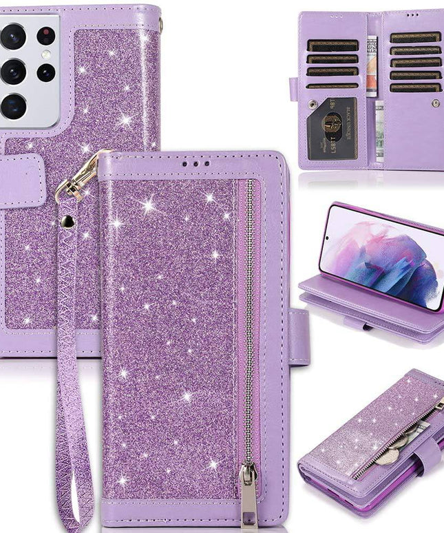 Bling Wallet Leather Case for Samsung S21 Ultra - Libiyi